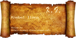 Knebel Ilona névjegykártya