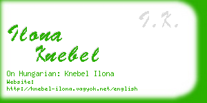 ilona knebel business card